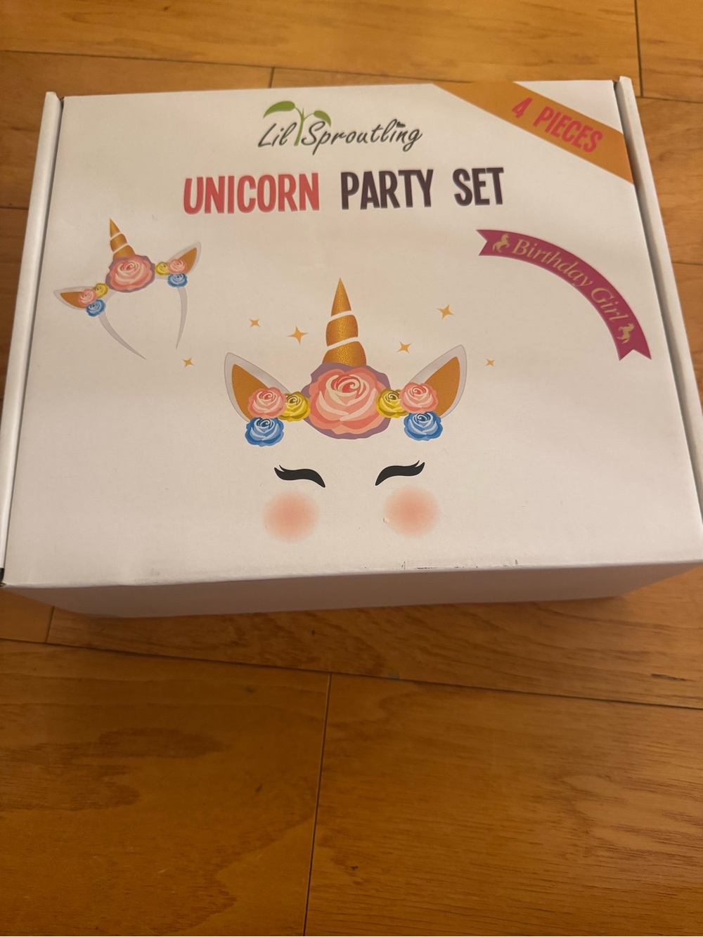 Unicorn Party Set - Pink Floral Unicorn Decorations